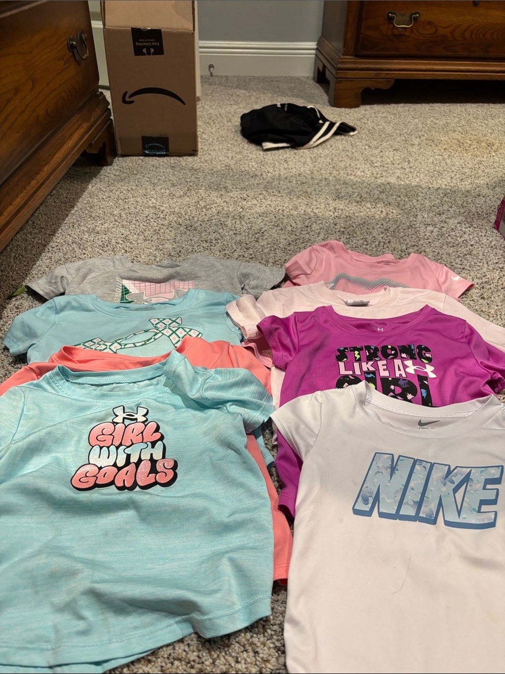 Under Armour Light Blue 'Girl With Goals' Logo Tee